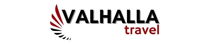 Horizontal version of Valhalla Travel logo
