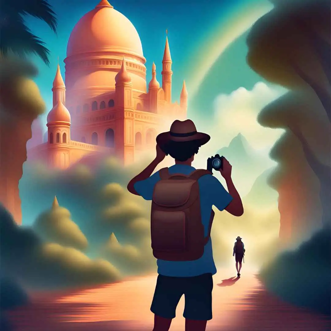 an image of a traveller wandering through a tourist attraction taking photographs and seeming at ease because independent travel was booked with Valhalla Travel